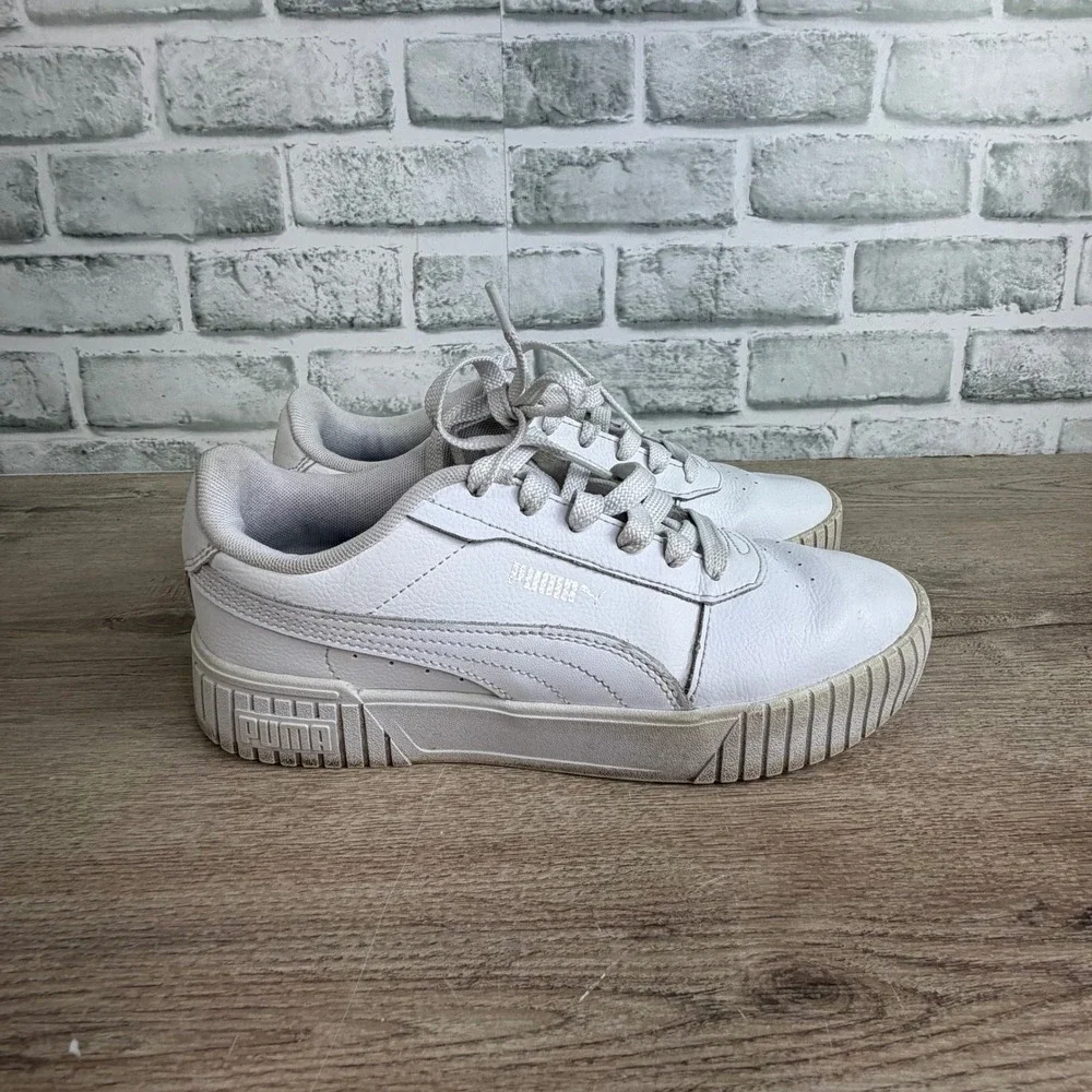 Puma Carina Street Platform Sneakers White Size 6Y